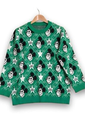 💚🤍 Unbranded Mickey Mouse Graphic Sweater 🐭✨